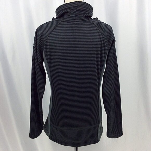 Columbia Cowl Neck Thermal Sweatshirt Womens Size Medium Black Thumbholes Hiking - Picture 3 of 10